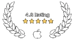 4.8 rating on the App Store